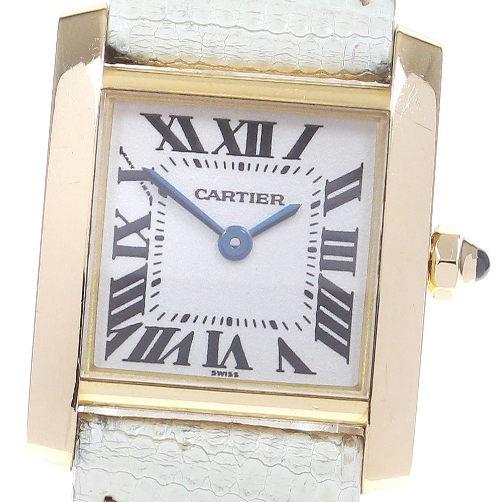 CARTIER Tanfra SM W5000256 18K Yellow Gold beige Dial Quartz Ladies Watch_823255