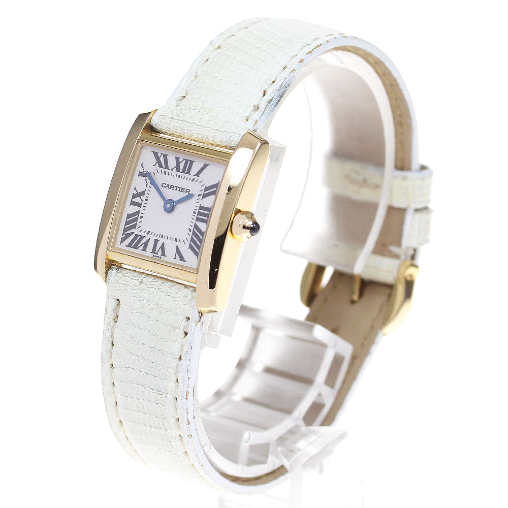 CARTIER Tanfra SM W5000256 18K Yellow Gold beige Dial Quartz Ladies Watch_823255