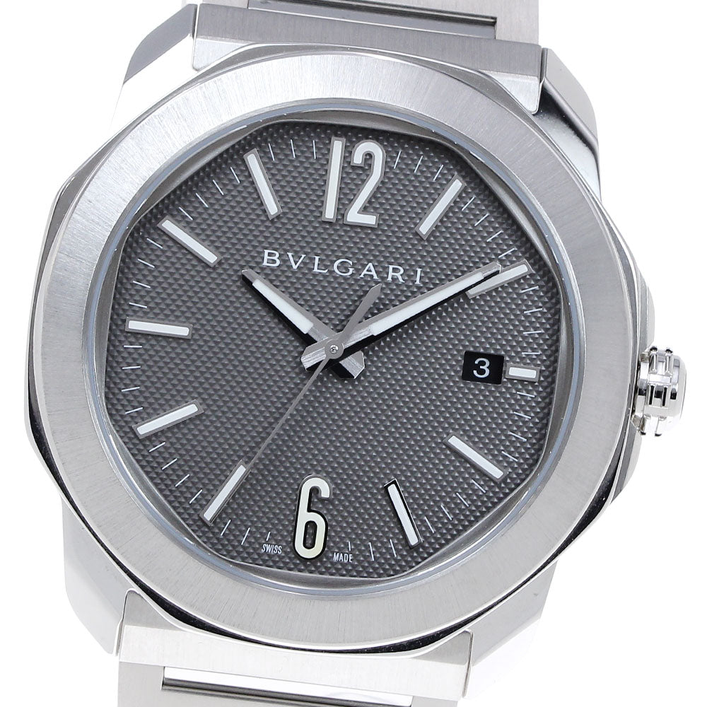 BVLGARI Octo Roma 103740 Date gray Dial Automatic Men's Watch_823271