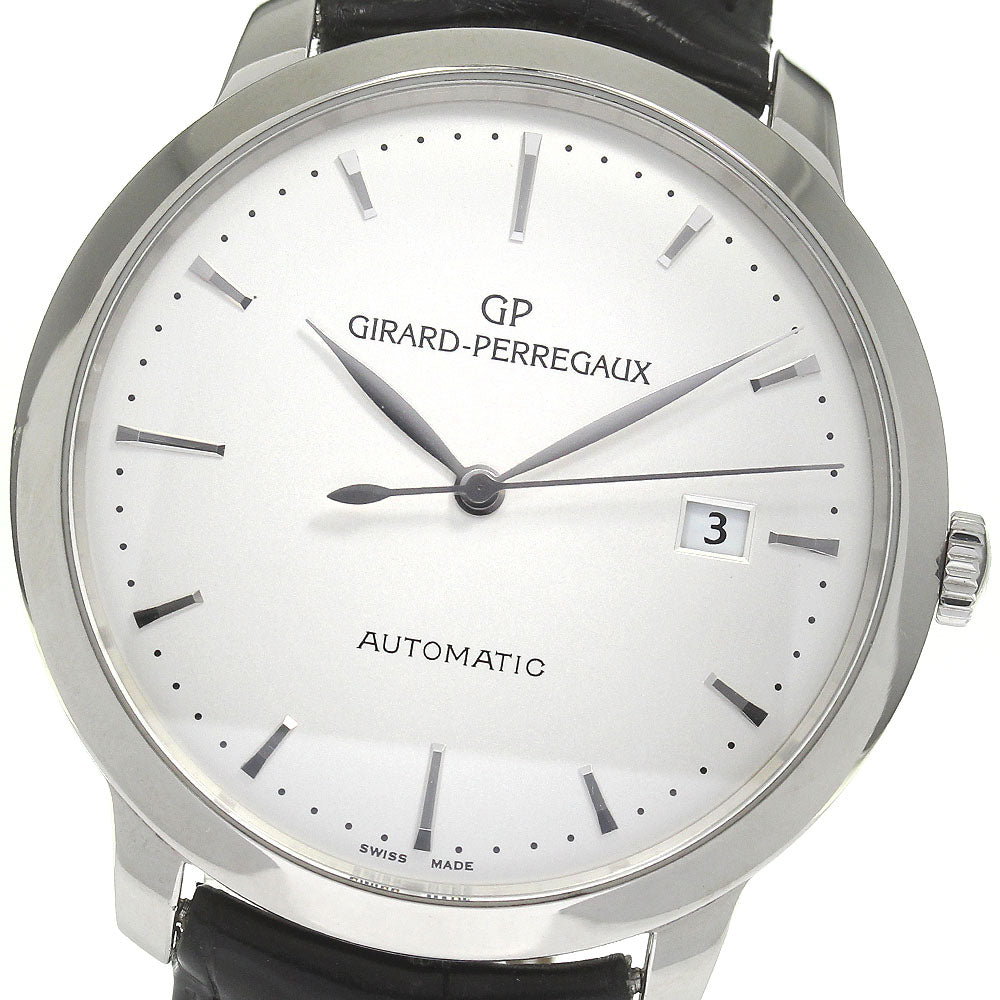 GIRARD PERREGAUX 1966 1.6" 49555-11-131-BB60 Neuchâtel Observatory 100th Anniversary Award Silver Dial Automatic Men's Watch_823381
