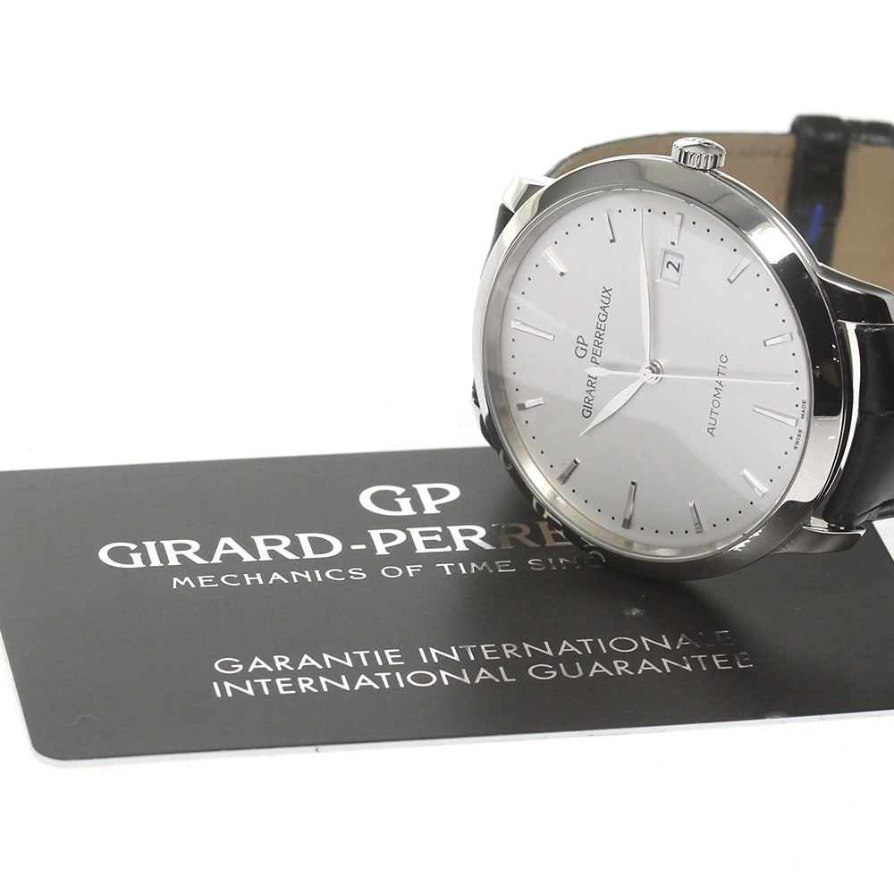 GIRARD PERREGAUX 1966 1.6" 49555-11-131-BB60 Neuchâtel Observatory 100th Anniversary Award Silver Dial Automatic Men's Watch_823381
