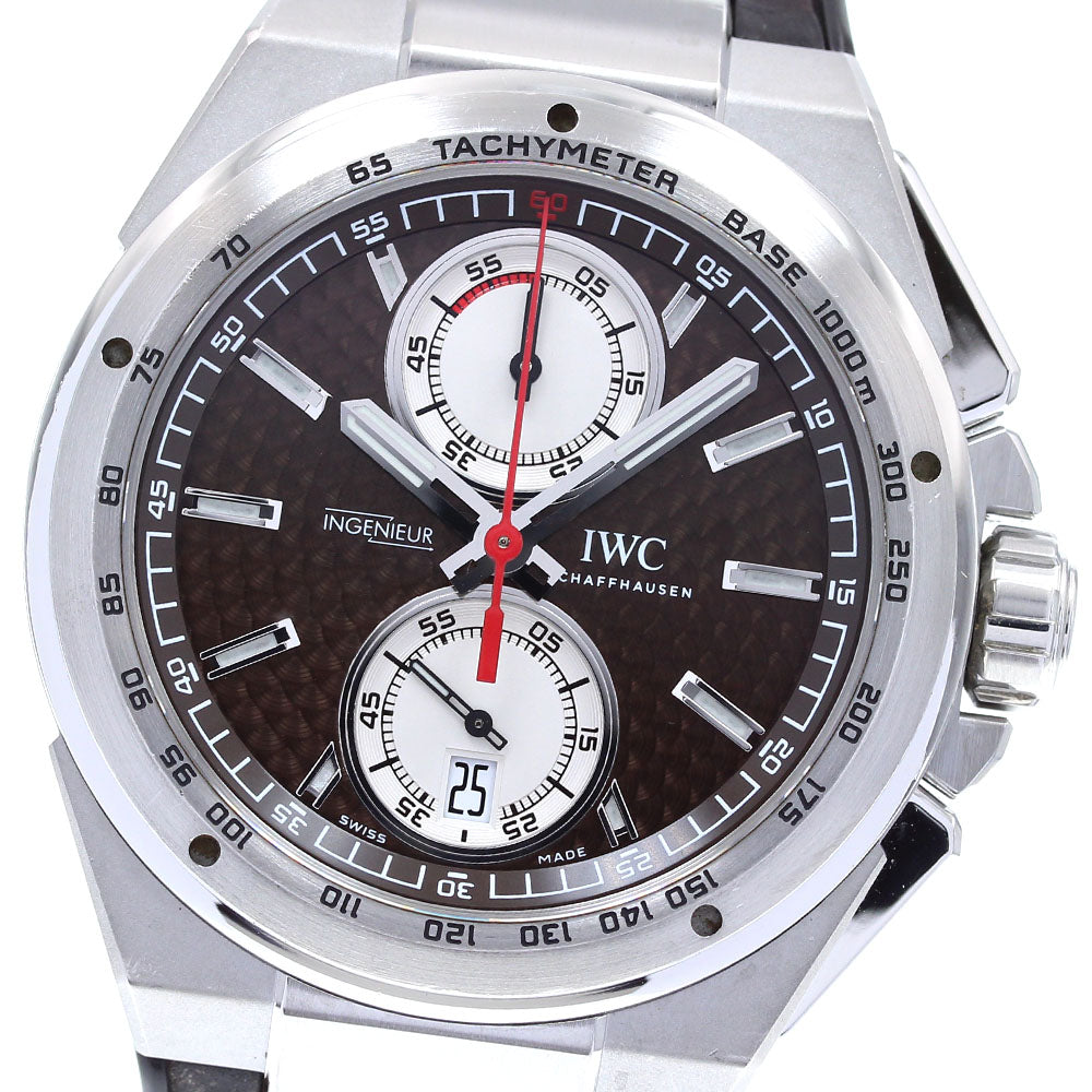 IWC SCHAFFHAUSEN Ingenieur Silberpfile IW378511 Chronograph Brown Dial Automatic Men's Watch_823415