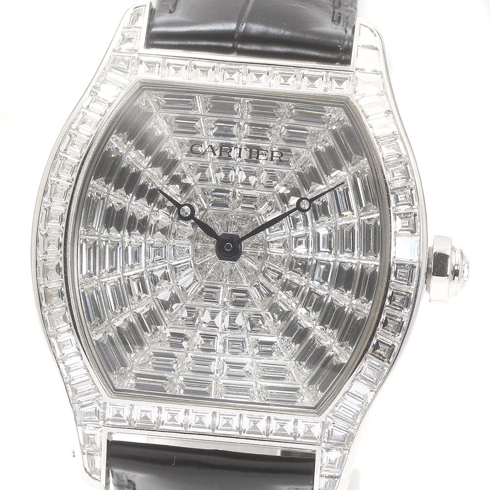 CARTIER Tortue XL HPI00502 K18WG full diamond Diamond Dial Hand Winding Men's Watch_823439