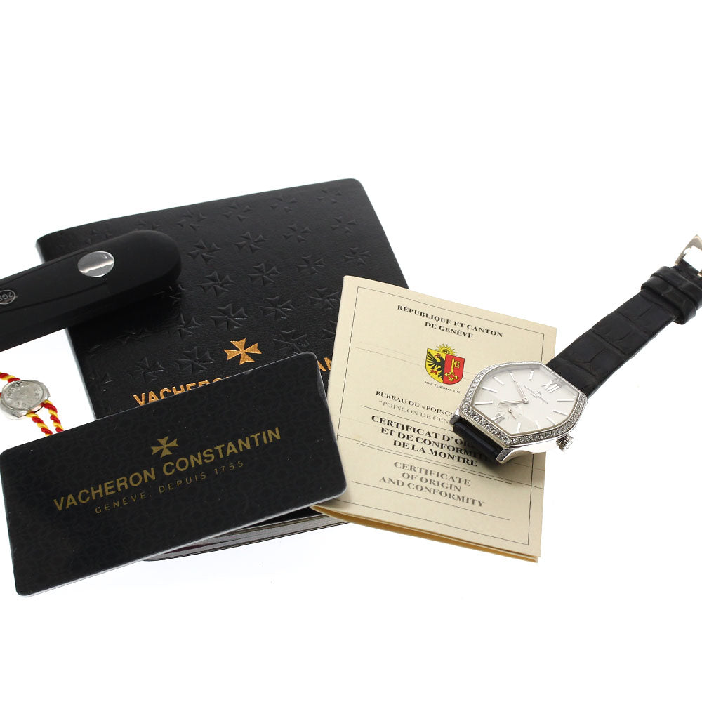 VACHERON CONSTANTIN Marte 81515/000G-9891 K18WG diamond bezel Silver Dial Hand Winding Boy's Watch_823445