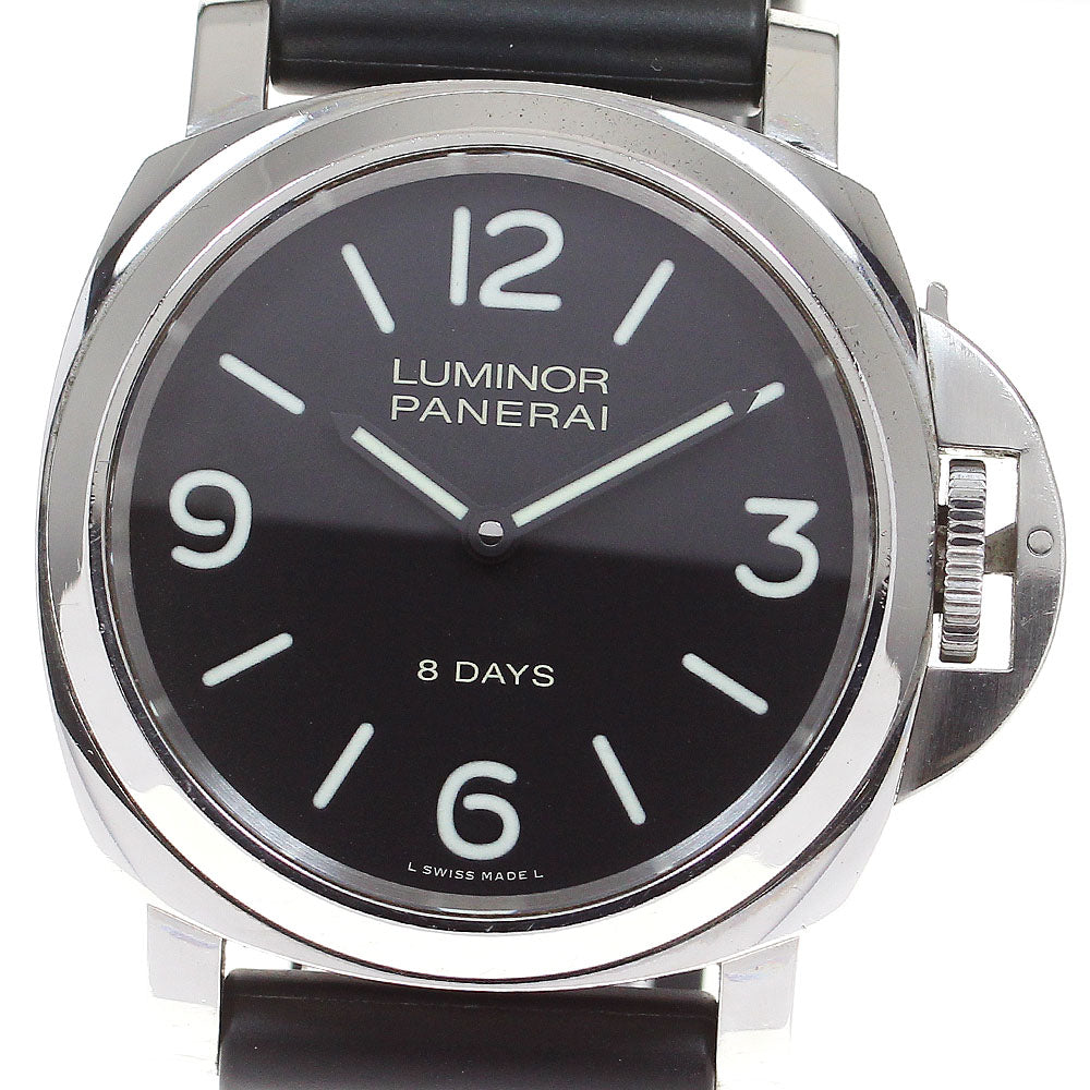 PANERAI Luminor Base 8DAYS Acciaio PAM00560 black Dial Hand Winding Men's_823454