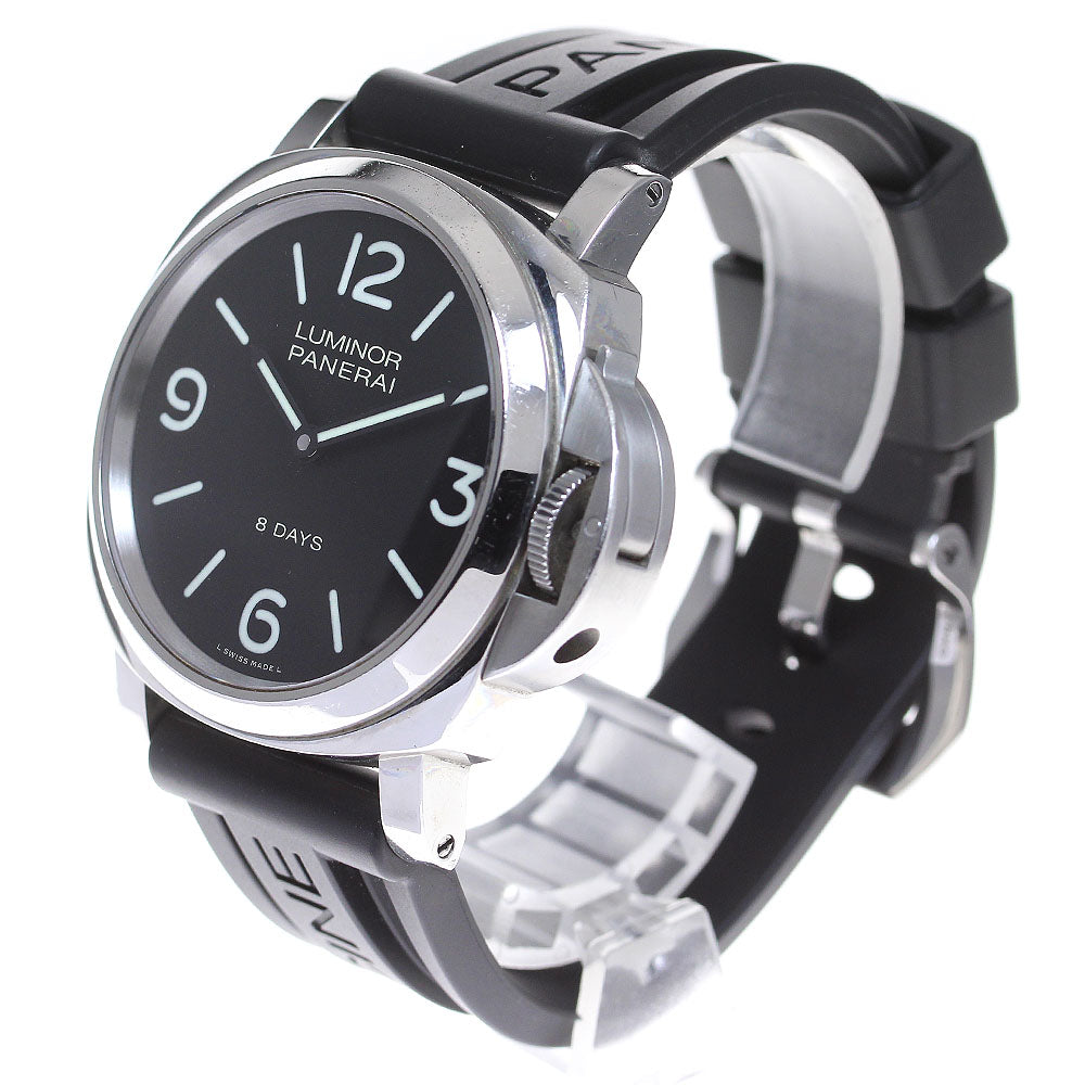 PANERAI Luminor Base 8DAYS Acciaio PAM00560 black Dial Hand Winding Men's_823454