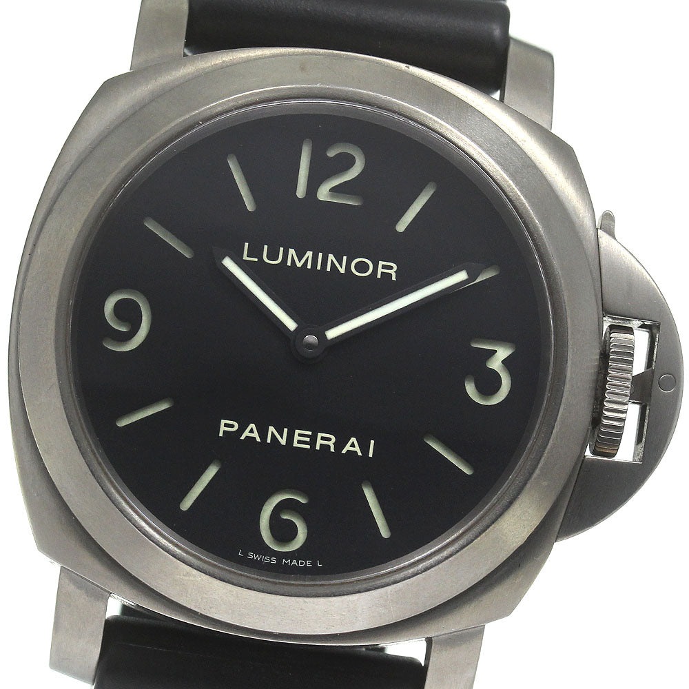 PANERAI Luminor base PAM00176 Black Dial Hand Winding Men's Watch_823456