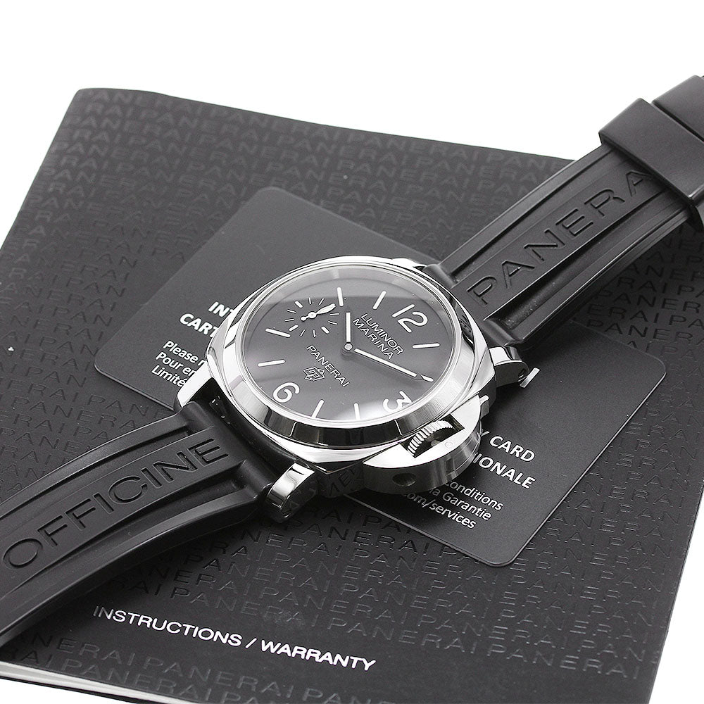 PANERAI Luminor marina logo PAM00776 black Dial Hand Winding Men's Watch_823458
