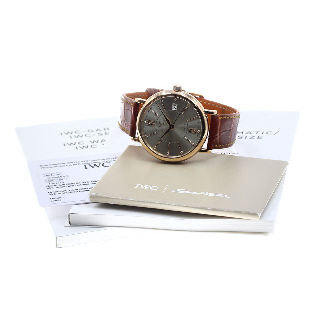 IWC SCHAFFHAUSEN Portofino IW458105 Mid size K18PG Silver Dial Automatic Men's Watch_823508
