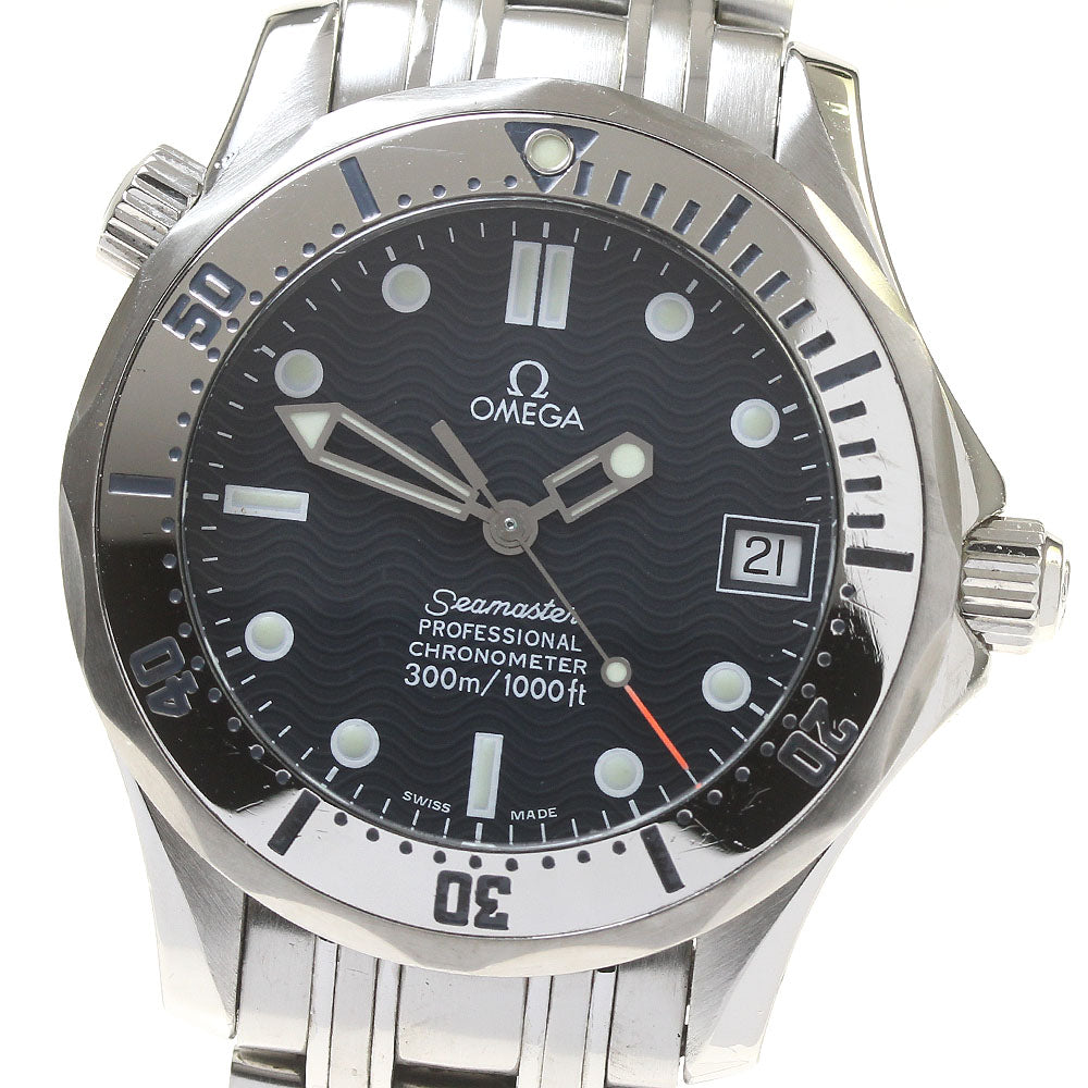 OMEGA Seamaster300 2552.80 Date Navy Dial Automatic Boy's Watch_823512