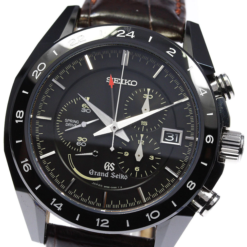 SEIKO Grand Seiko SBGC015/9R96-0AB0 Limited to 500 GMT black Dial Spring drive Men's Watch_823562