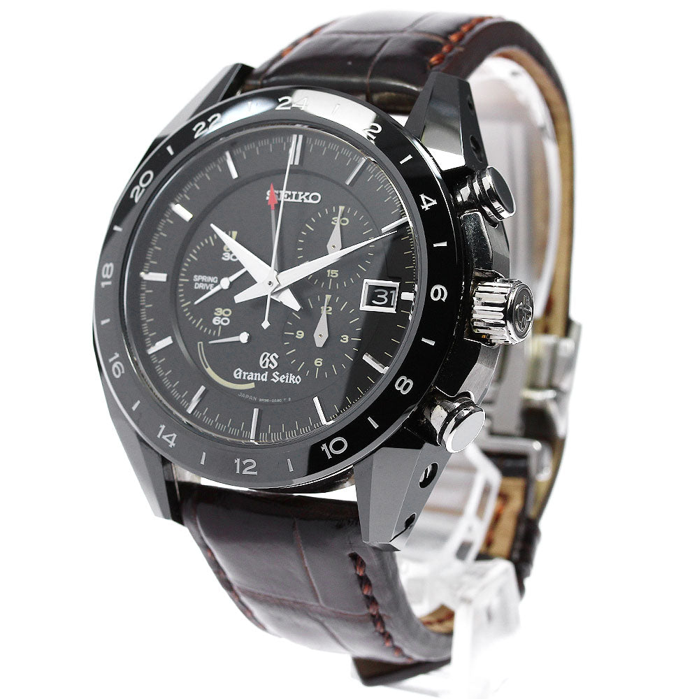 SEIKO Grand Seiko SBGC015/9R96-0AB0 Limited to 500 GMT black Dial Spring drive Men's Watch_823562