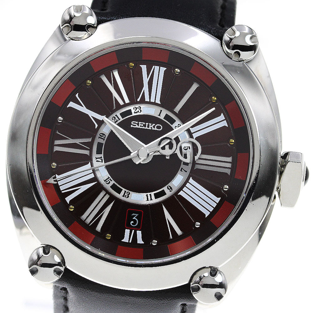 SEIKO Galante Mechanical 8L36-00C0/SBLM005 GMT Red Dial Automatic Men's_823586