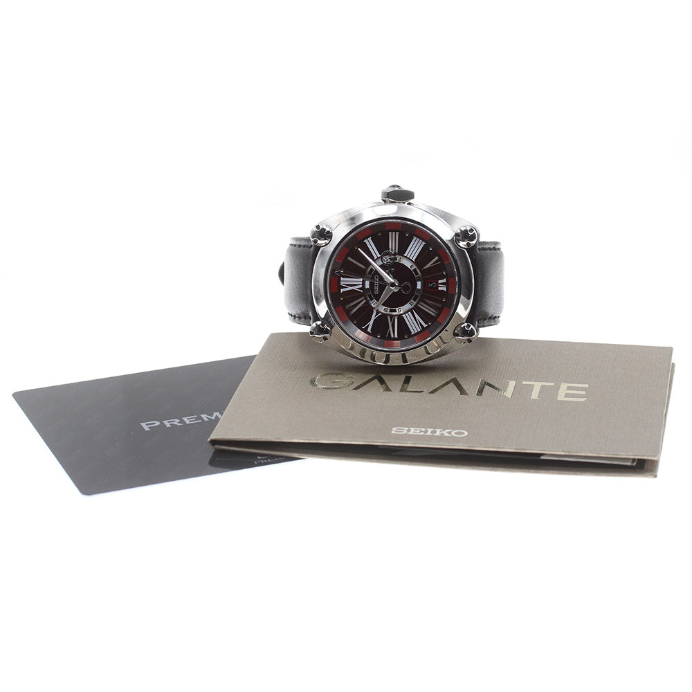 SEIKO Galante Mechanical 8L36-00C0/SBLM005 GMT Red Dial Automatic Men's_823586