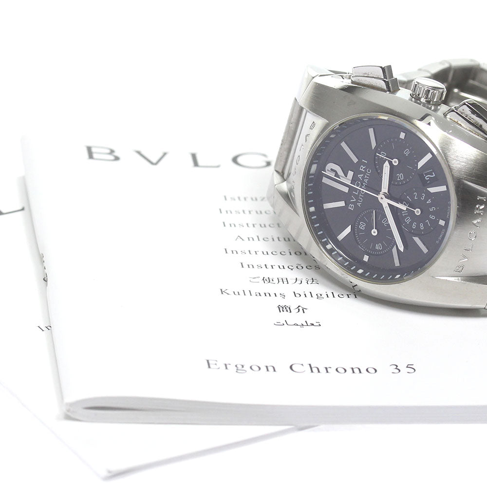 BVLGARI Ergon EG35SCH Chronograph Black Dial Automatic Boy's Watch_823682