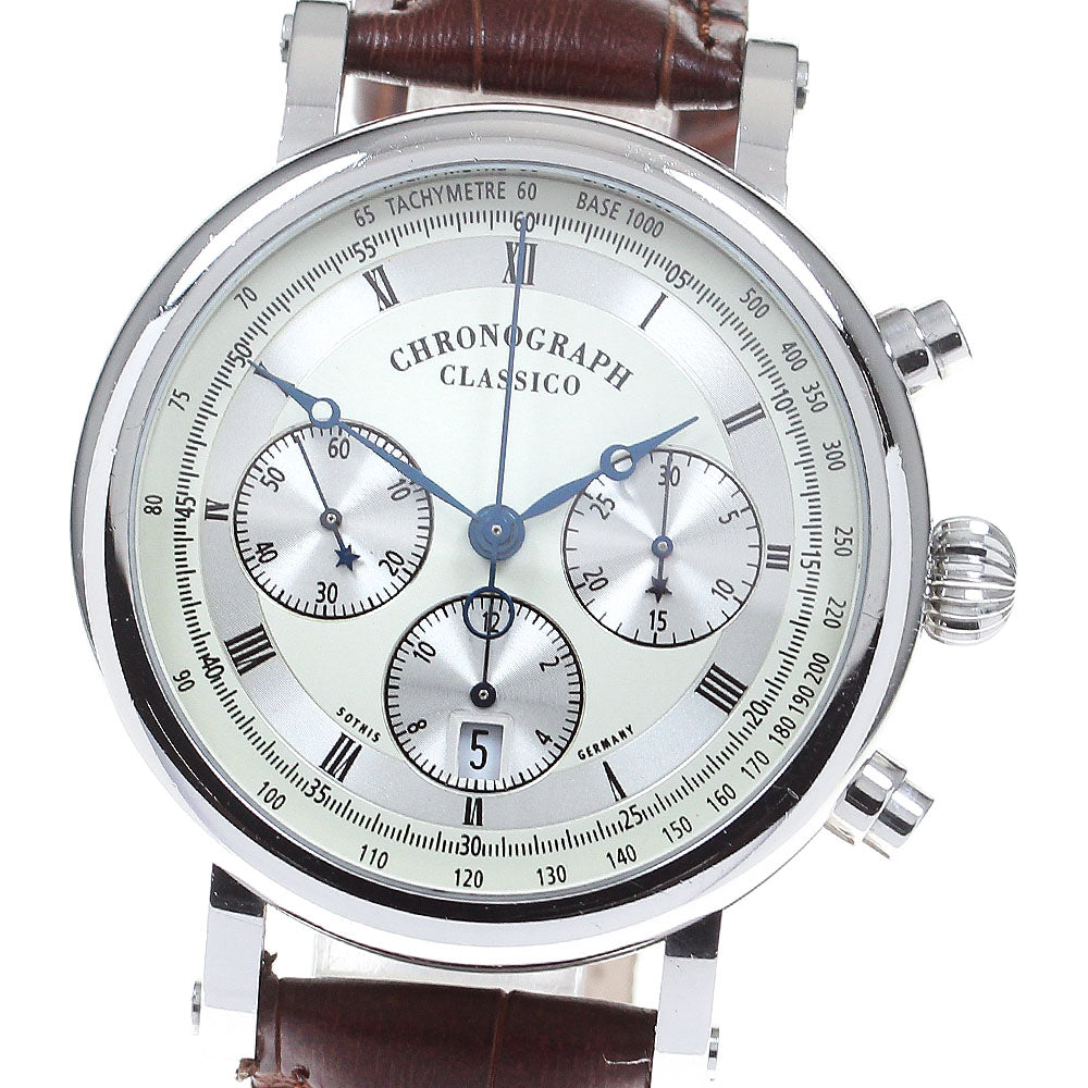 Sothis Classico Chronograph Beige / Silver Dial Automatic Men's Watch_823689