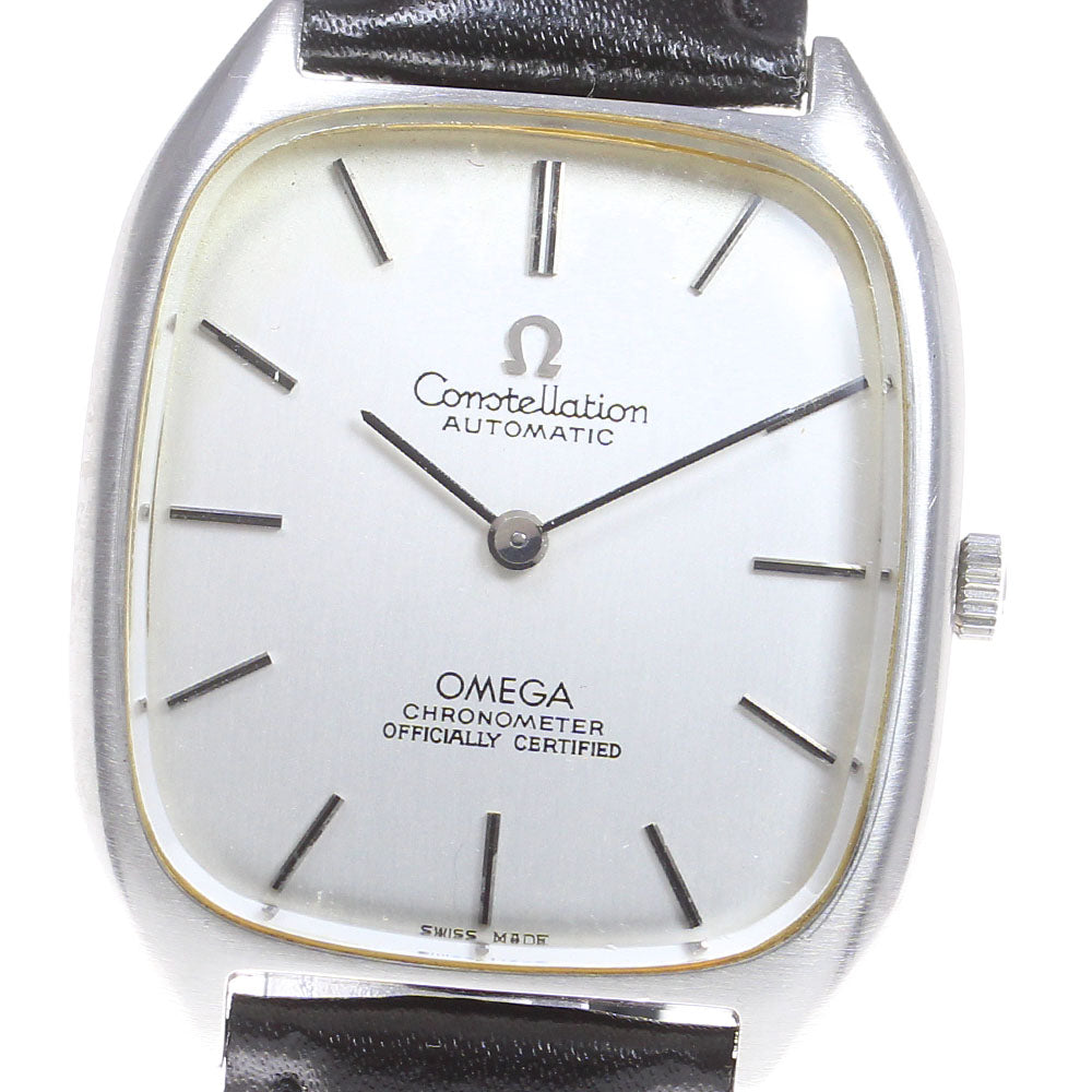 OMEGA Constellation ST153.758 Cal.1011 Square Silver Dial AT Men's Watch_823728