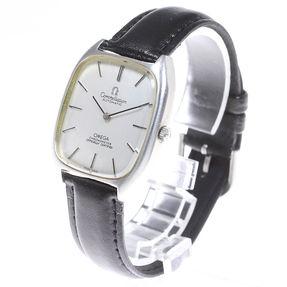OMEGA Constellation ST153.758 Cal.1011 Square Silver Dial AT Men's Watch_823728