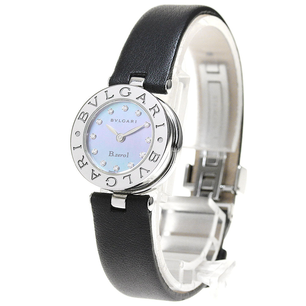 BVLGARI B-zero1 BZ22S 12P diamond Blue shell Dial Quartz Ladies Watch_823804