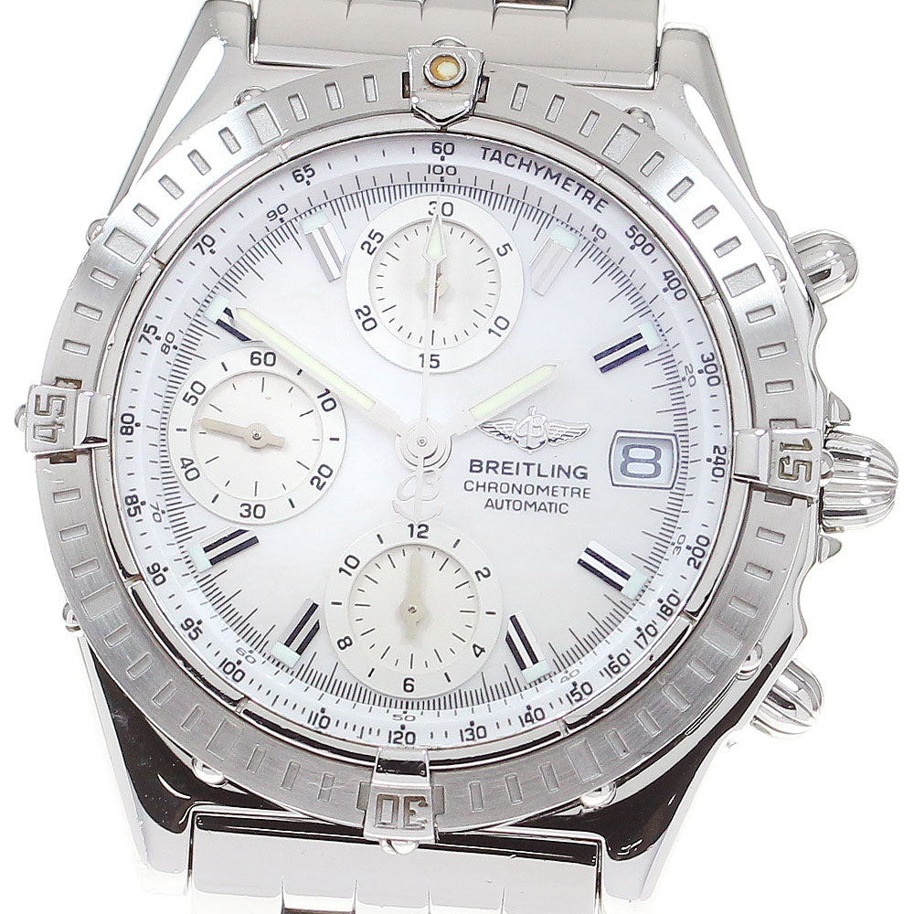 BREITLING Chronomat A13352 Date White shell Dial Automatic Men's Watch_823880
