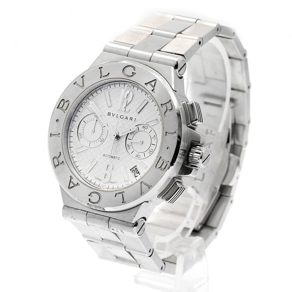 BVLGARI Diagono DG40SCH Chronograph Silver Dial Automatic Men's Watch_824018