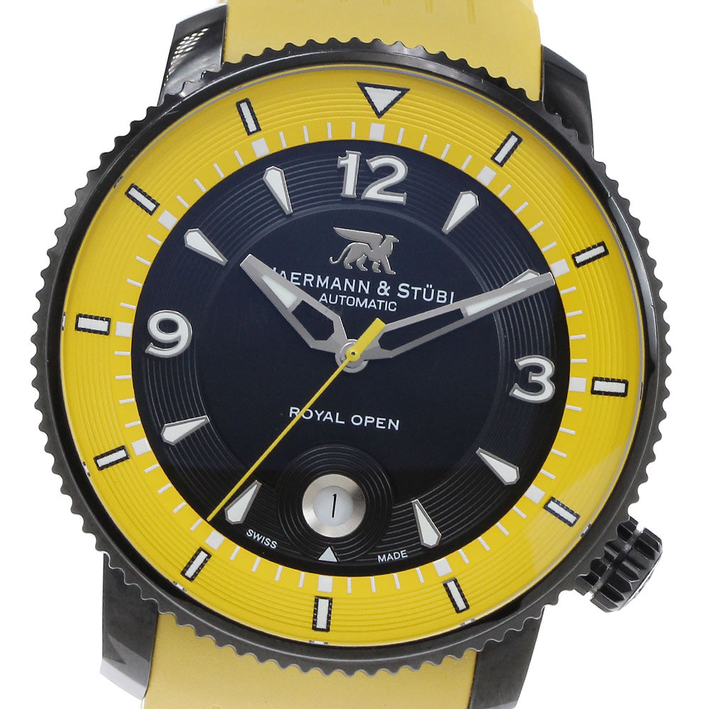 JAERMANN&STUBI Royal Open Black / yellow Dial Automatic Men's Watch_824037