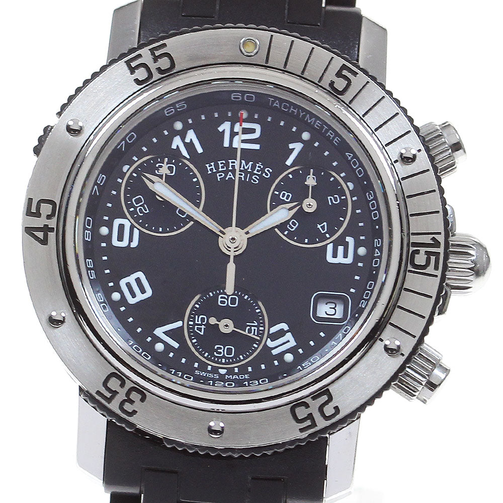 HERMES Clipper diver CL2.315 Chronograph black Dial Quartz Ladies Watch_824093