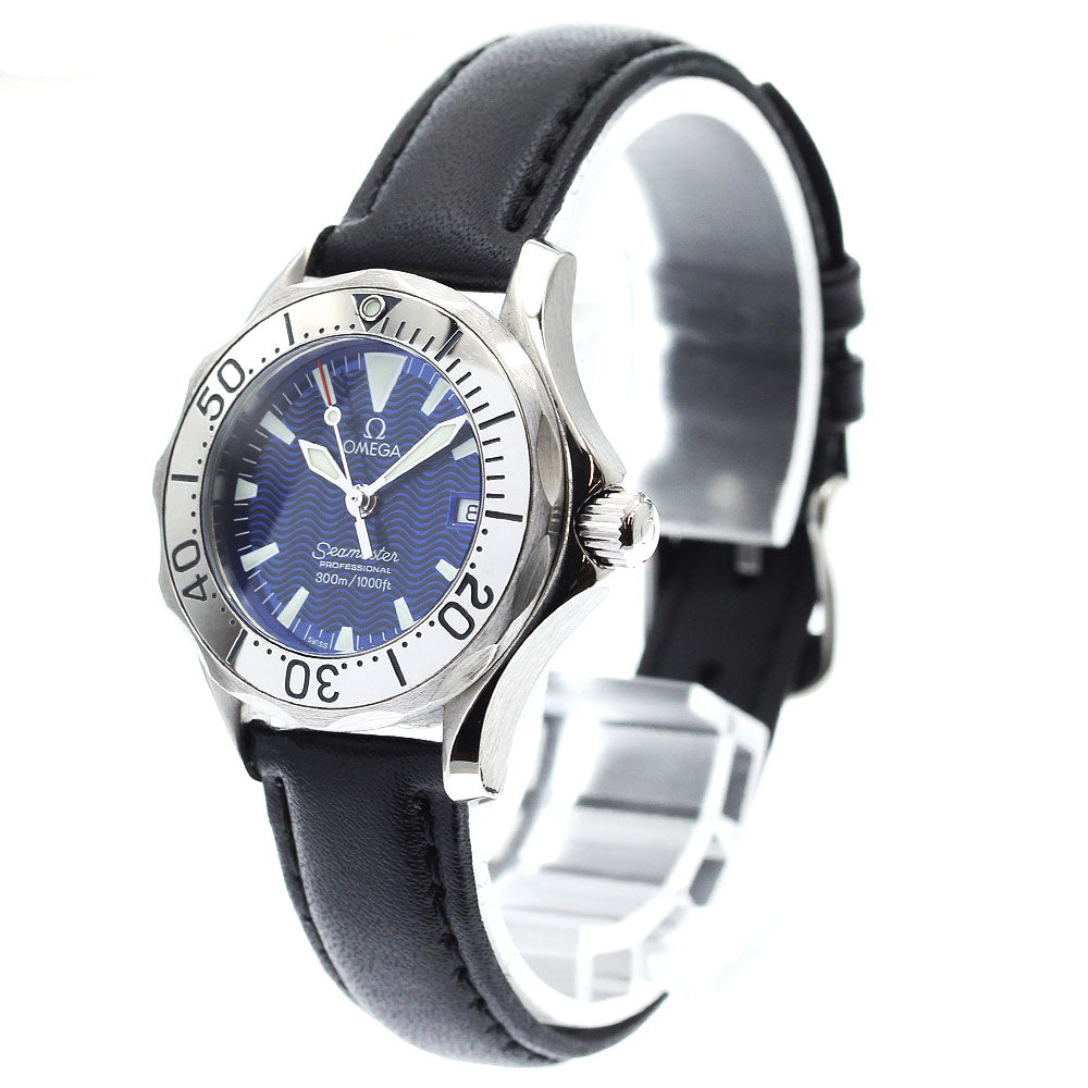OMEGA Seamaster 300 2283.80 Date Navy Dial Quartz Ladies Watch_824159