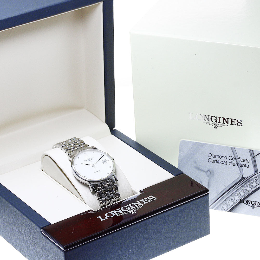 LONGINES elegant L4.809.4 Diamond index White shell Dial AT Men's Watch_824185