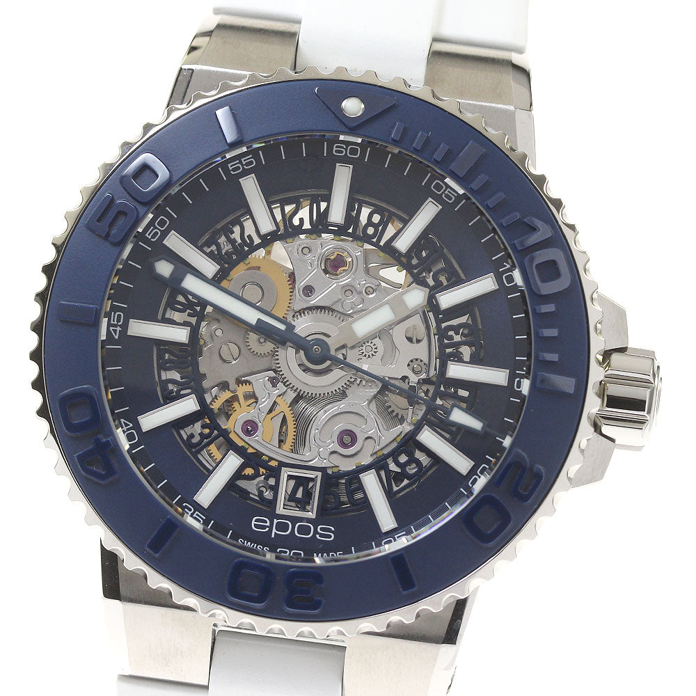 EPOS Sportive 3441SKBLWHR Date skeleton Dial Automatic Men's Watch_824266