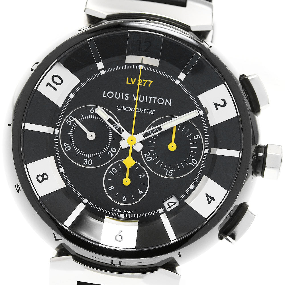 LOUIS VUITTON Tambour in black Q114K Chronograph Automatic Men's Watch_824272