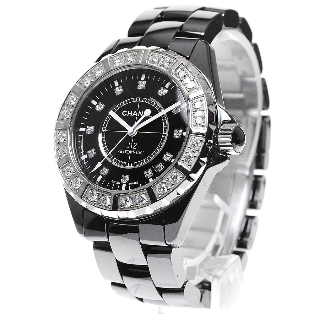 CHANEL J12 H1626 Black ceramic 38mm 12P diamond after-diamond bezel black Dial Automatic Men's Watch_824288
