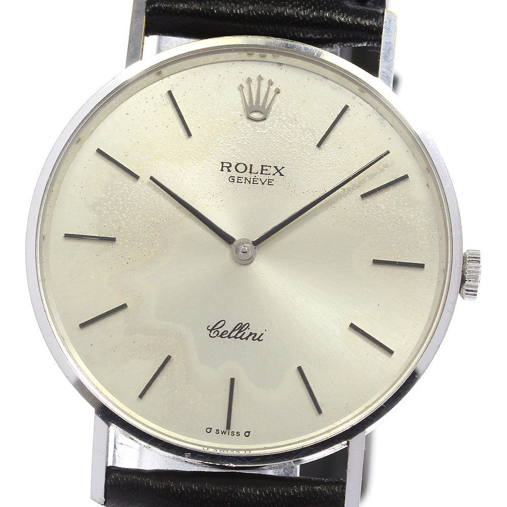 ROLEX Cellini 3833 K18WG cal.1600 Silver Dial Hand Winding Men's Watch_824328