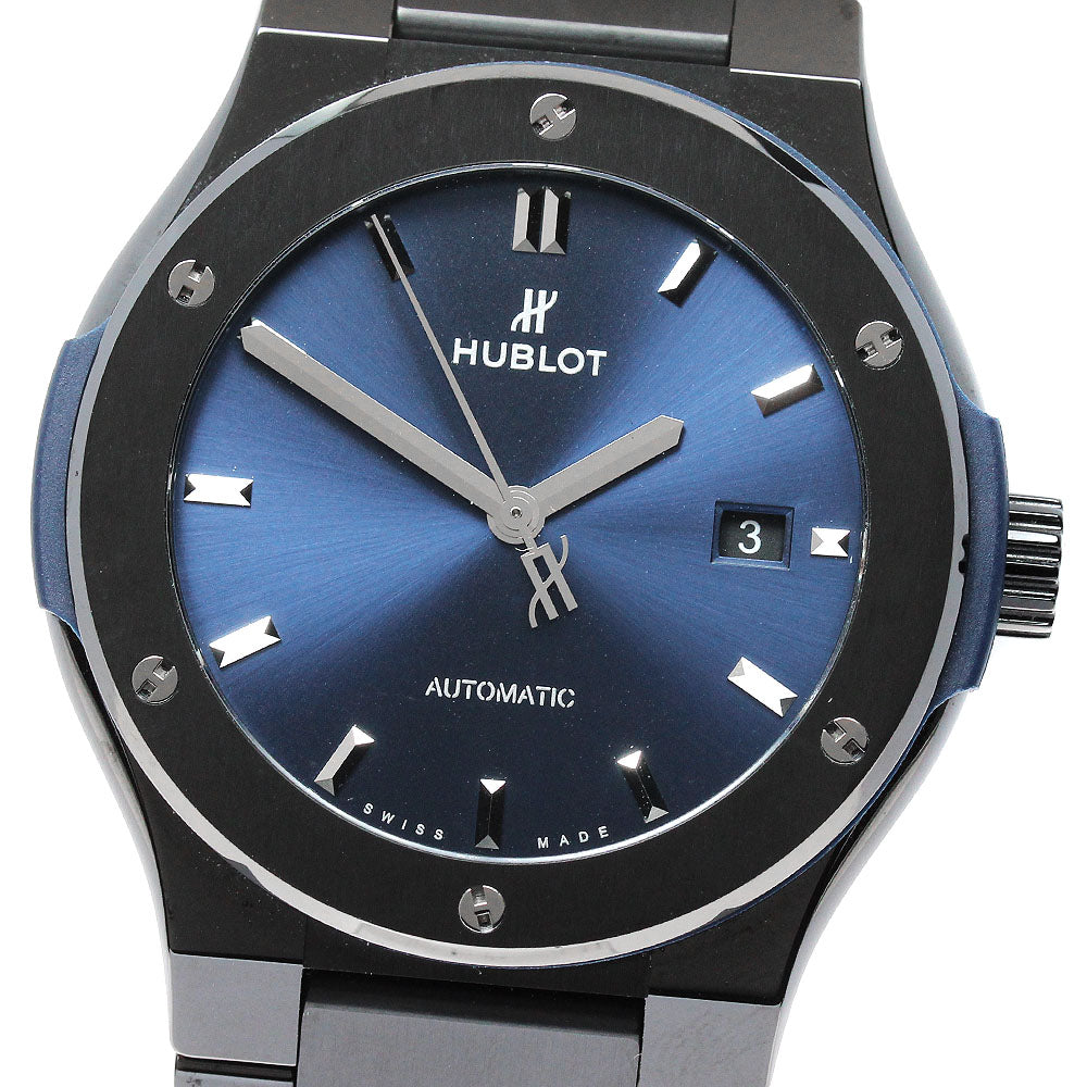 HUBLOT Classic Fusion Ceramic Blue 548.CM.7170.CM Date Navy Dial Automatic Men's Watch_824469