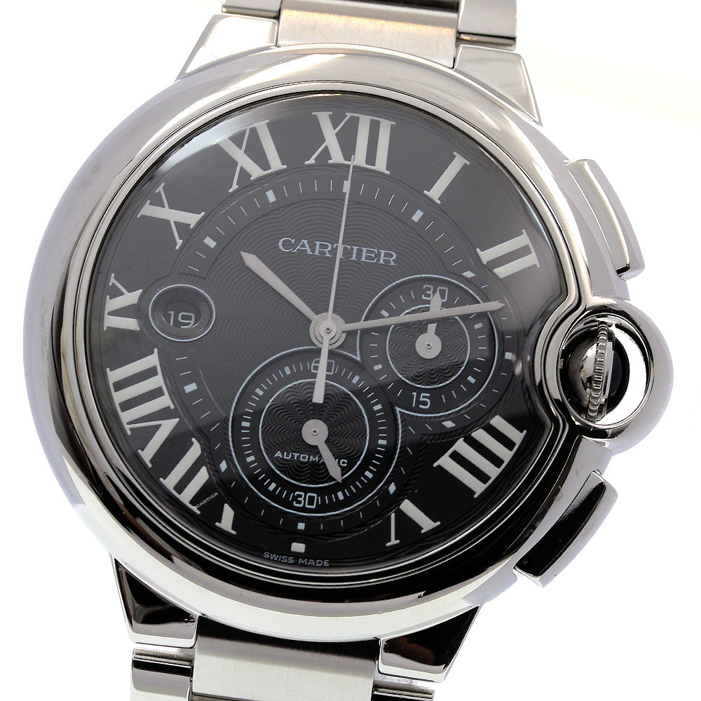 CARTIER Baron Blue Chrono XL W6920077 Date black Dial Automatic Men's_824485
