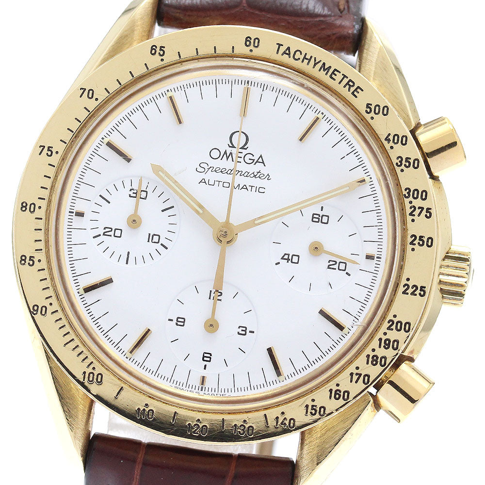 OMEGA Speedmaster BA175.0032 K18YG Cal.1140 white Dial Automatic Men's Watch_824512