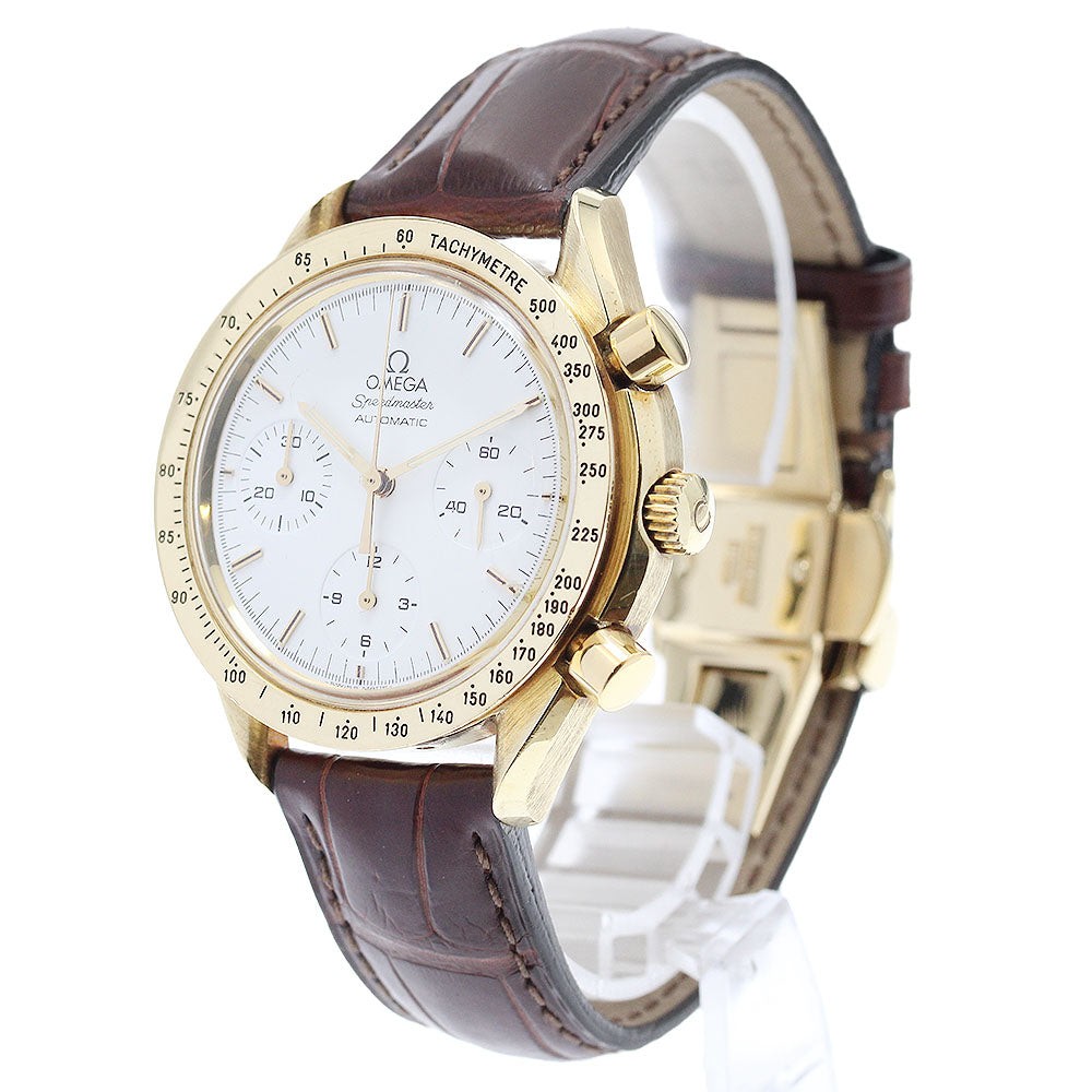 OMEGA Speedmaster BA175.0032 K18YG Cal.1140 white Dial Automatic Men's Watch_824512