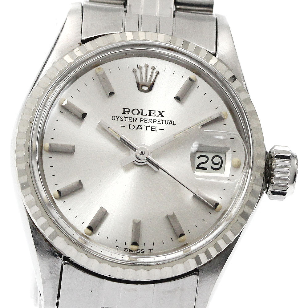 ROLEX Oyster perpetual date 6517 Cal.1161 WG bezel Automatic Ladies Watch_824583