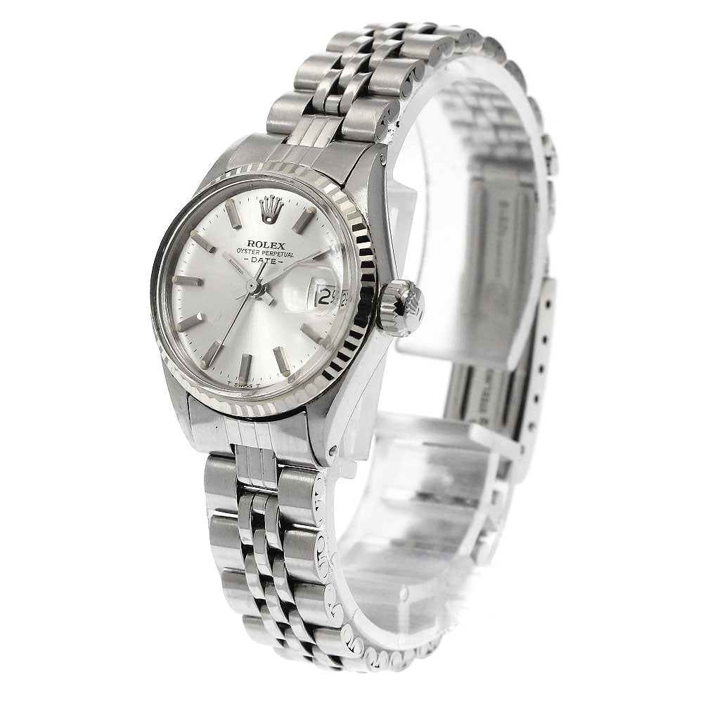ROLEX Oyster perpetual date 6517 Cal.1161 WG bezel Automatic Ladies Watch_824583
