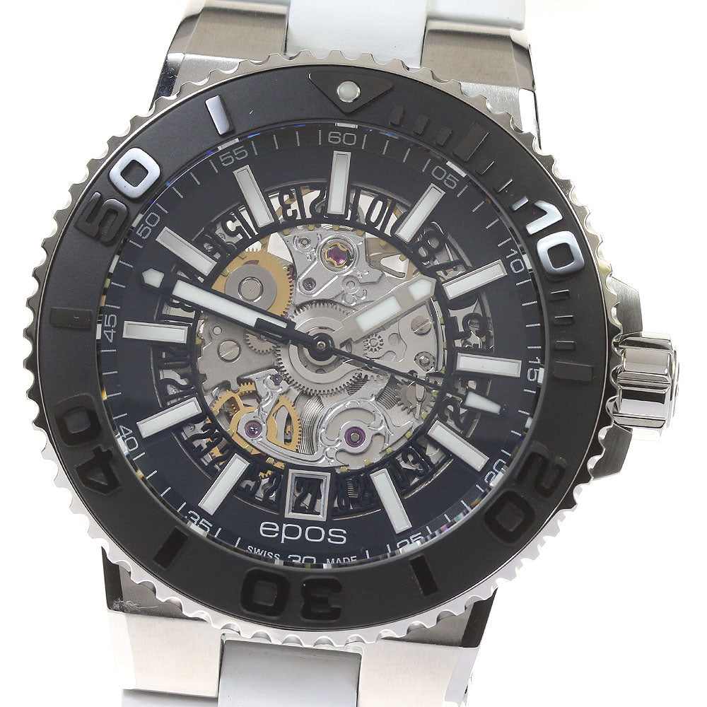 EPOS Sportive 3441SKBKWHR Date Skeleton / Black Dial Automatic Men's_824709