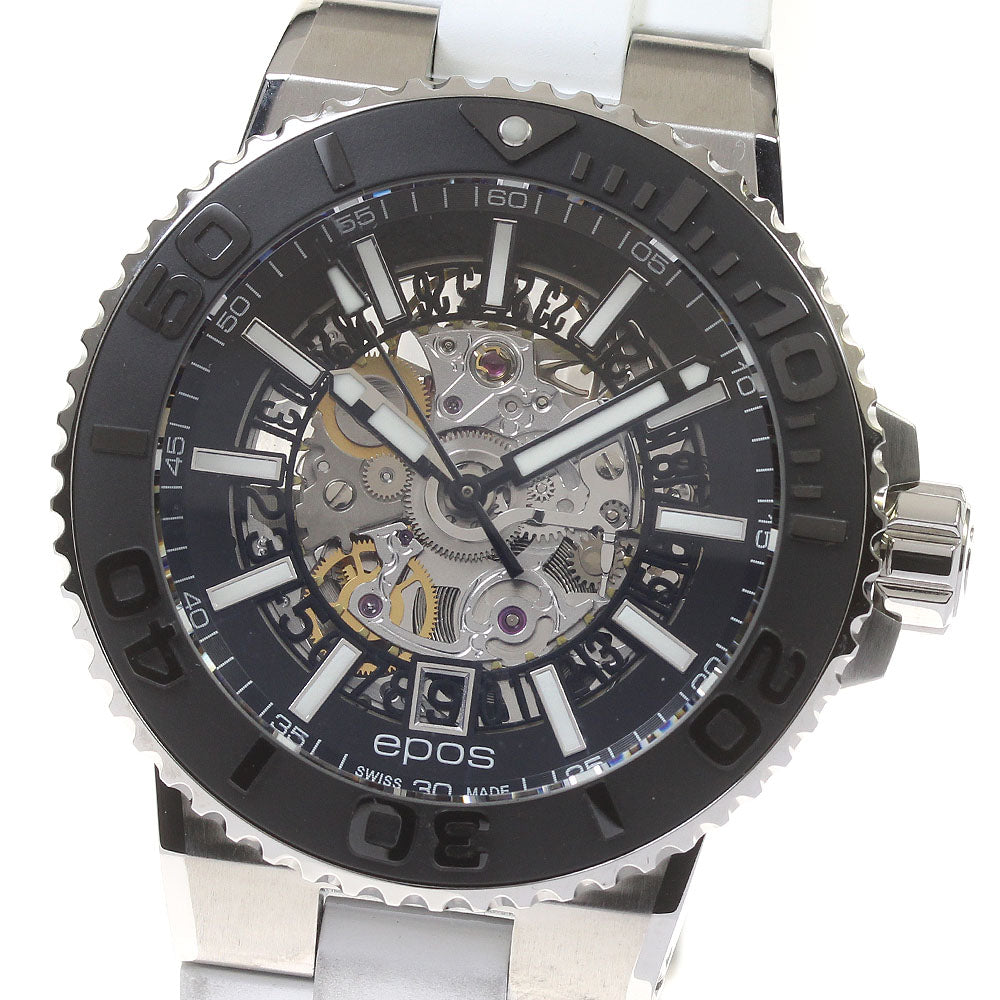EPOS Sportive 3441SKBKWHR Date skeleton Dial Automatic Men's Watch_824710