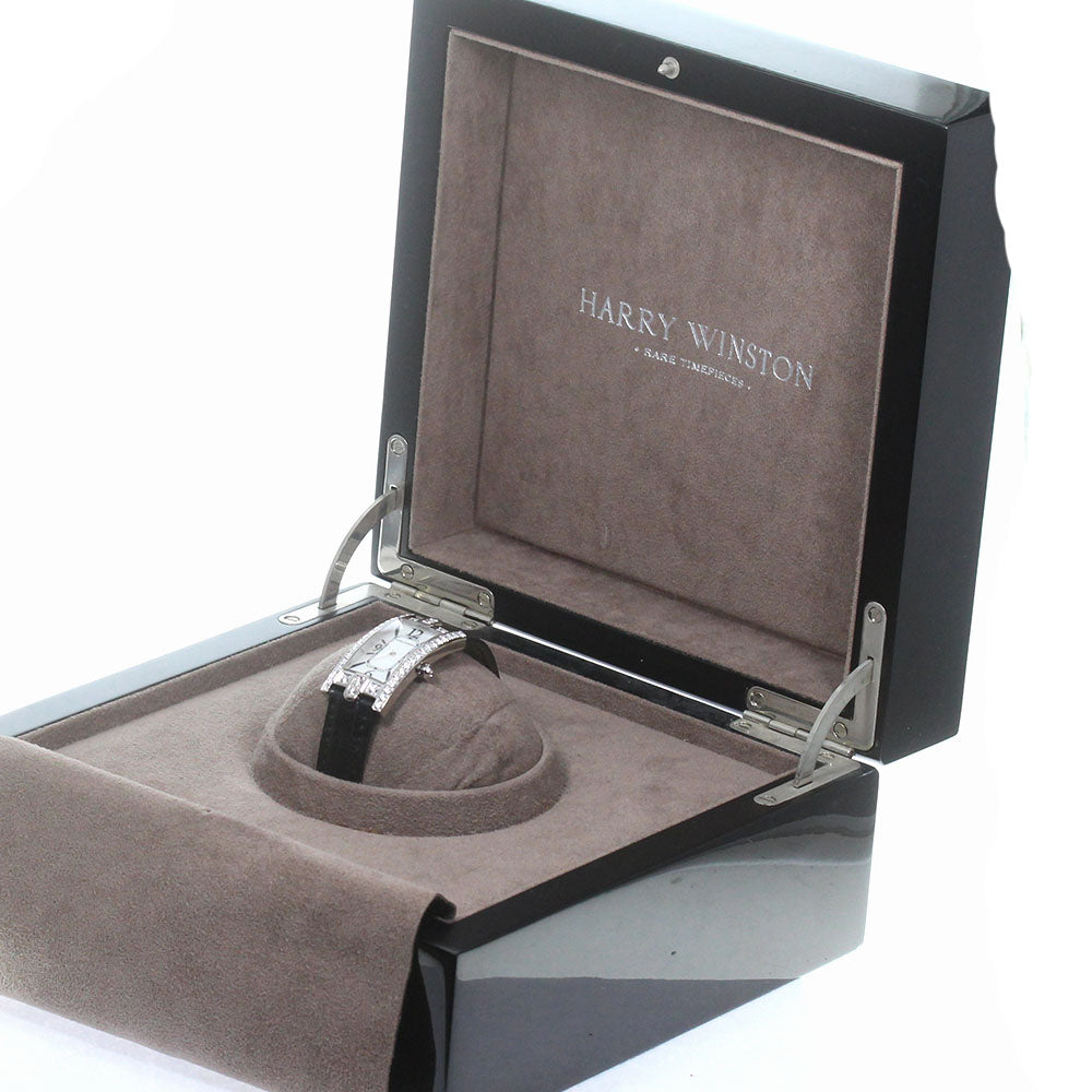 HARRY WINSTON Avenue 330LQW K18WG diamond bezel White shell Dial Quartz Ladies Watch_824722