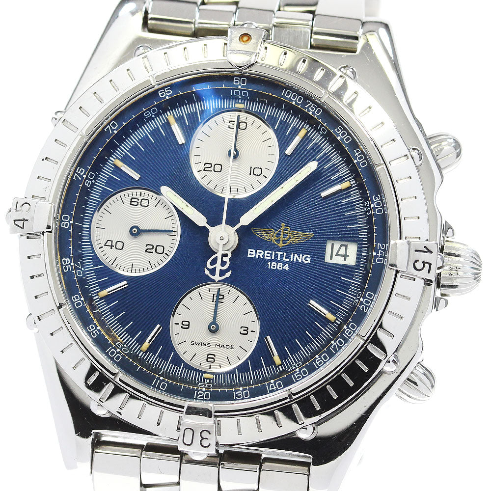 BREITLING Chronomat A13048 Date Blue Dial Automatic Men's Watch_824735