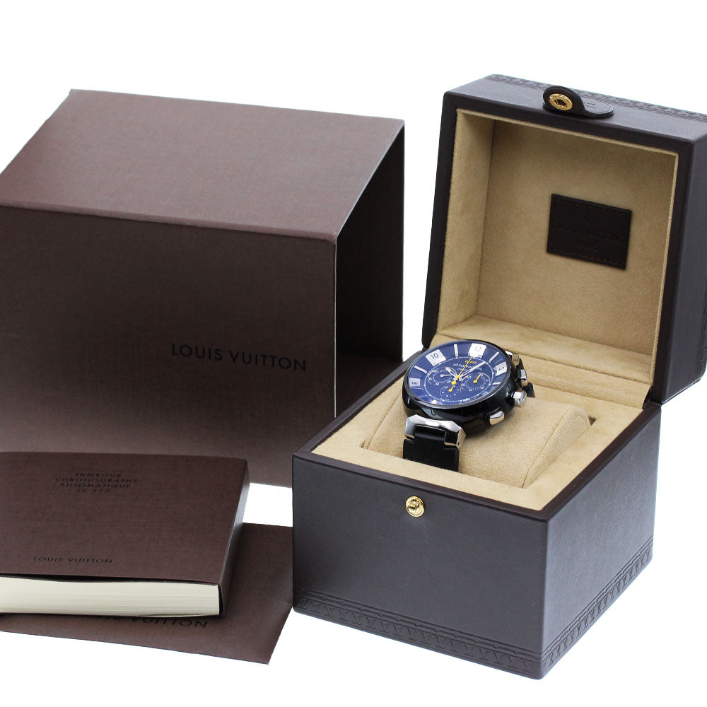 LOUIS VUITTON Tambour in black Q114K Chronograph Automatic Men's Watch_824796
