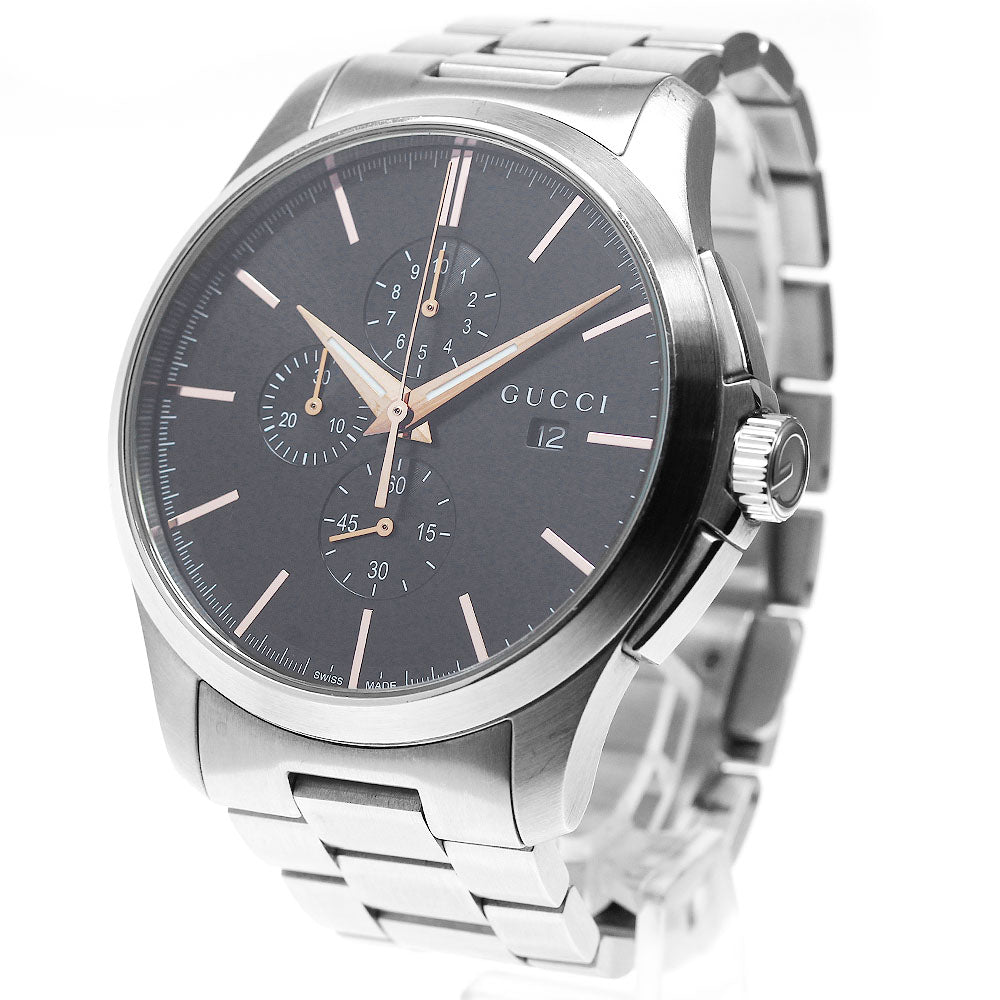 GUCCI G timeless YA126272/126.2 Chronograph black Dial Quartz Men's Watch_824889