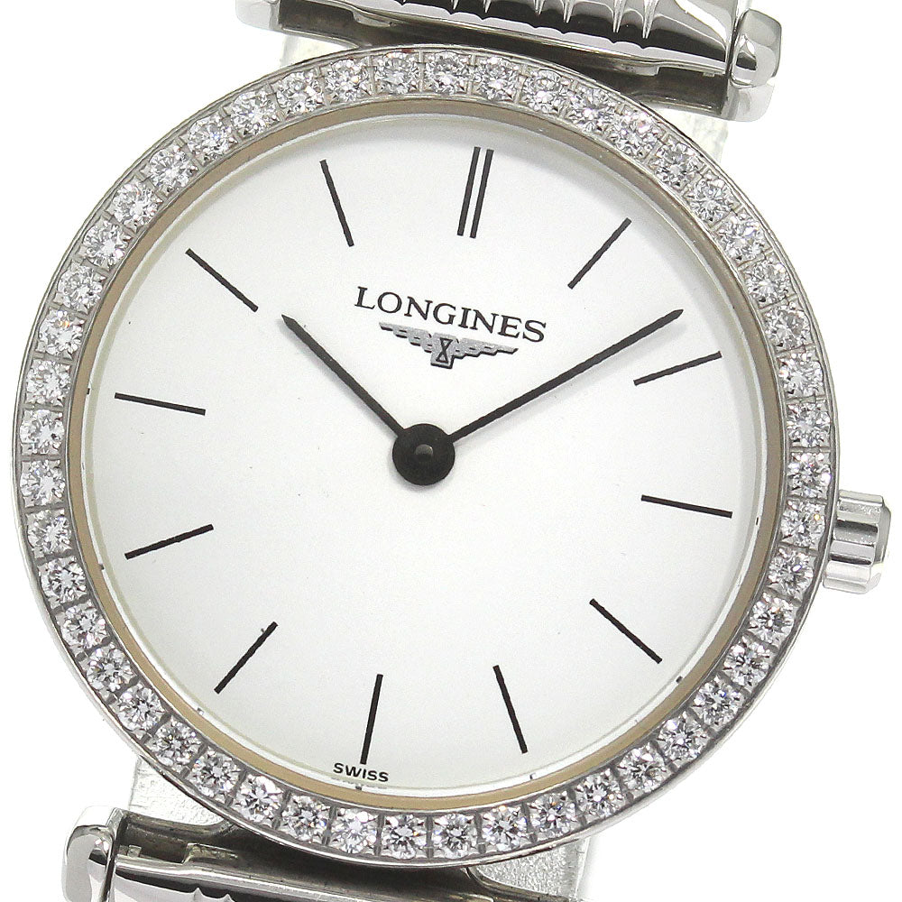 LONGINES Grand classic L4.241.0 Diamond Bezel Quartz Ladies Watch_824903