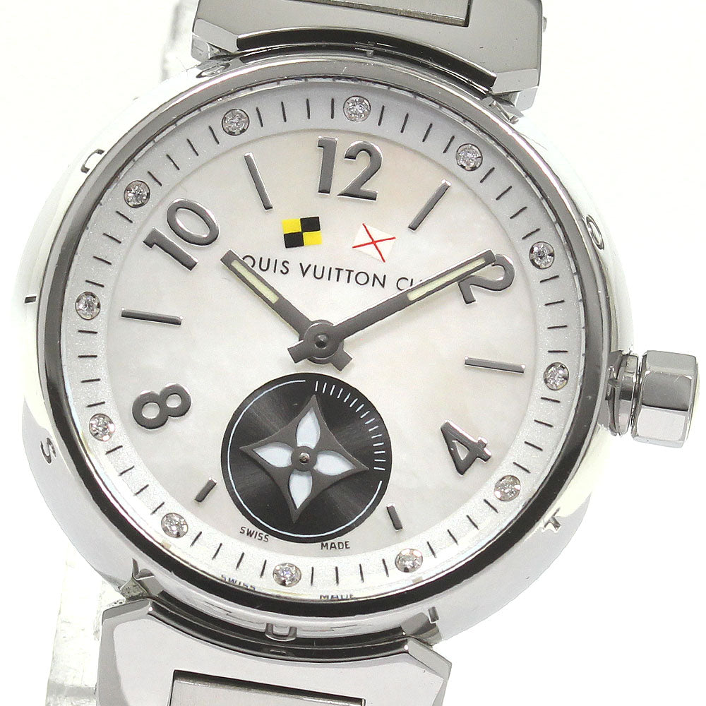 LOUIS VUITTON Tambour Lovely Cup Q12M0 12P diamond Quartz Ladies Watch_824920