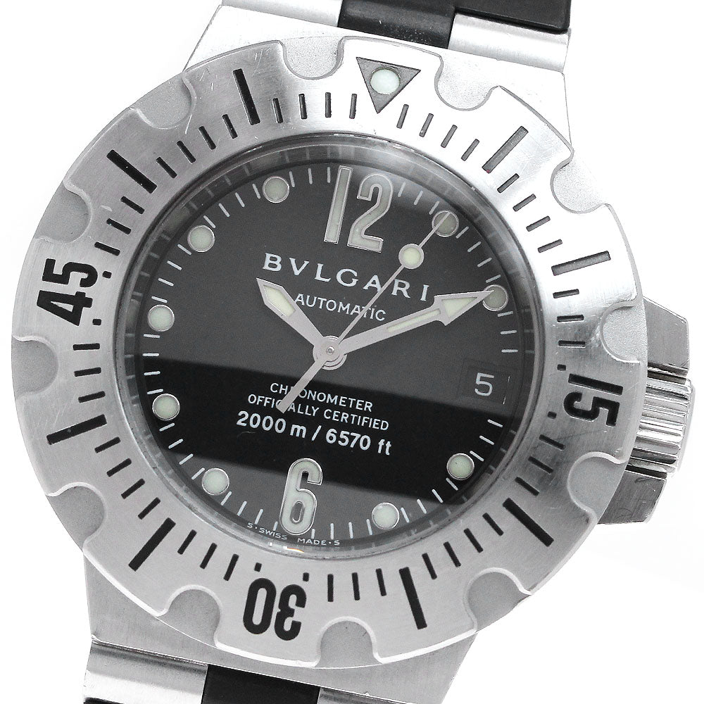 BVLGARI Diagono SD42S Professional Scuba Date black Dial Automatic Men's Watch_824922