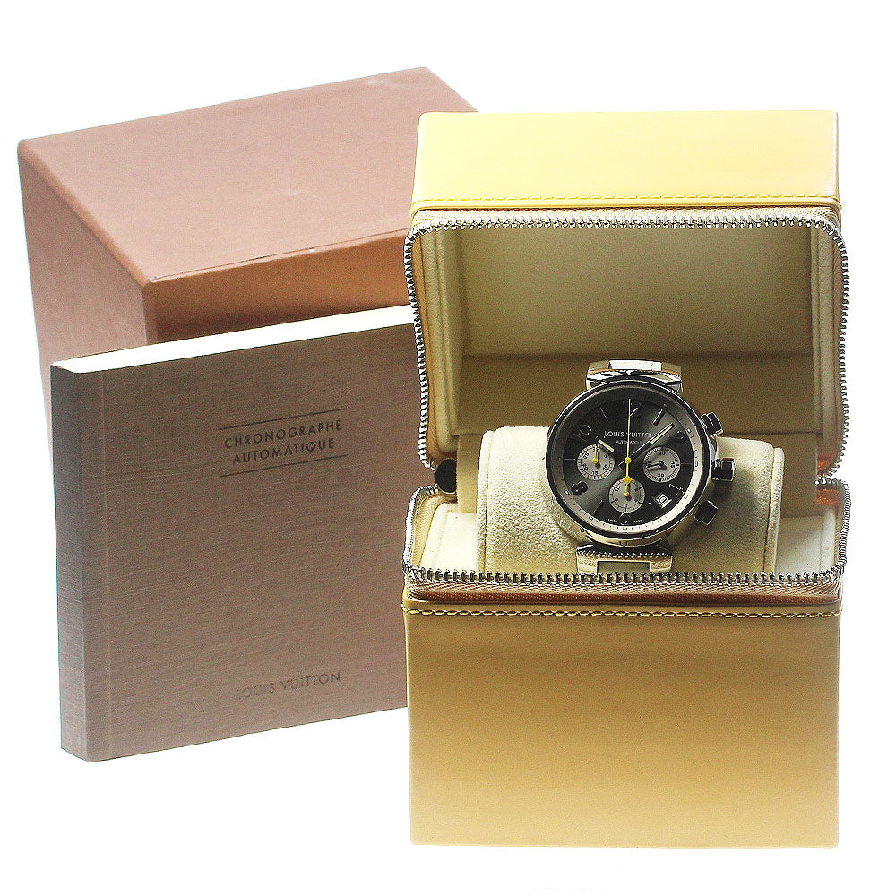 LOUIS VUITTON Tambour Q1120 Chronograph Date gray Dial AT Men's Watch_824954