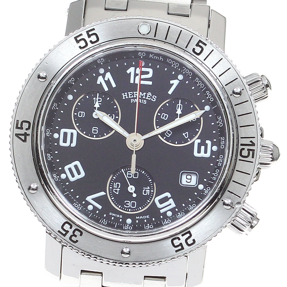 HERMES Clipper diver CL2.910 Chronograph black Dial Quartz Men's Watch_825006